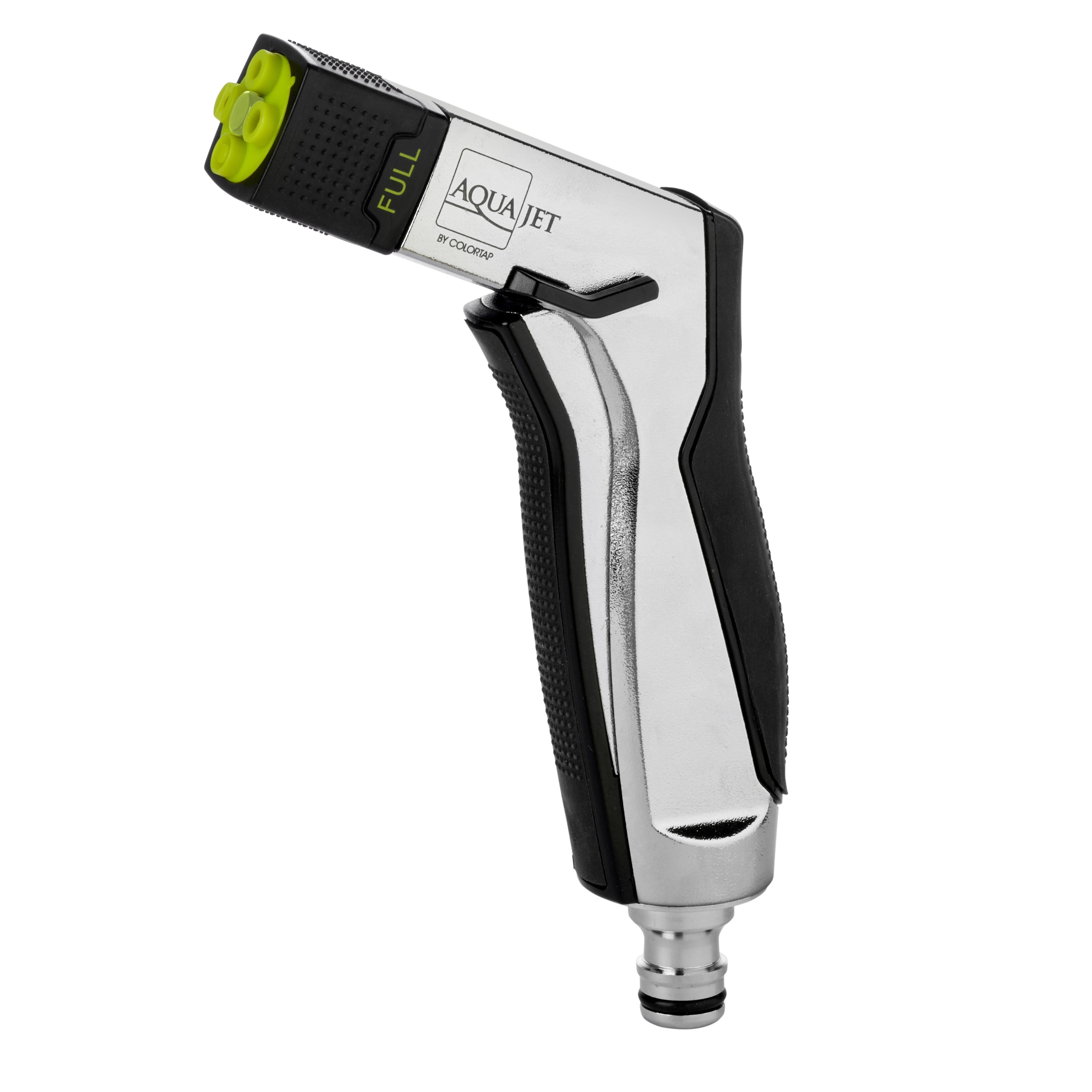 Metall-Gartenbrause verchromt – 4 Sprühfunktionen & Einhandbedienung